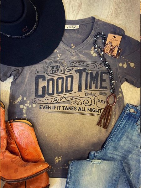 

Short Sleeve Cotton-Blend Casual Shirts & Tops, Gray, T-shirts