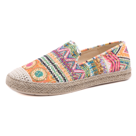 

Single shoes Bohemian folk style flat comfortable single shoes, Green, Flats & Loafers
