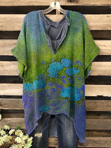 

Plus size Poppy Floral Shirts & Tops, Green, Tops