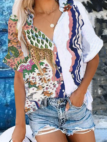 

Maniche Corte Piante Camicie & Top, Come immagine, Blouses & Shirts
