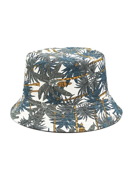 

Tropical Banana Tree Pattern Print Fisherman Hat, White, Hats