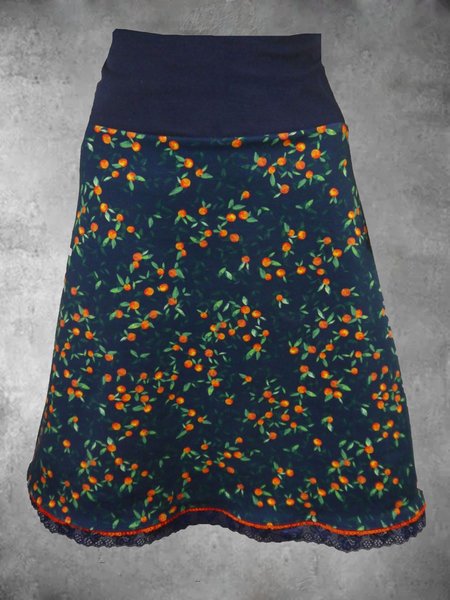 

Casual Plus Size Printed Skirt, Blue, Skirts