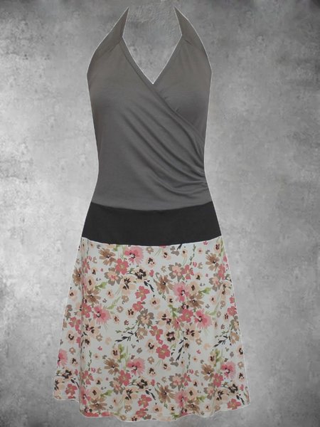 

Vintage Crew Neck Sleeveless Dresses, Gray, Auto-Clearance