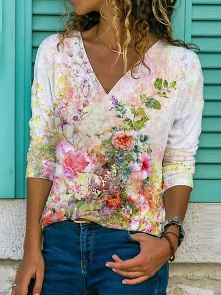 

Striped Long Sleeve Tops, White, Long sleeve tops