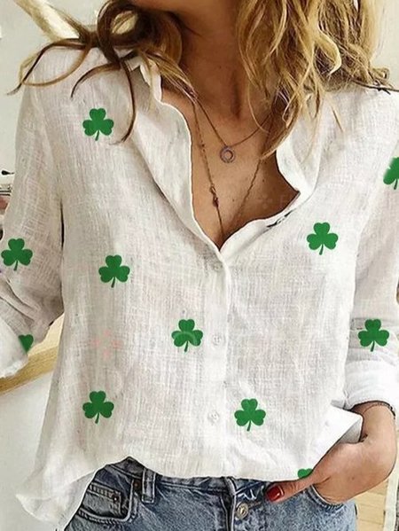 

Piante Bohemian Camicie & Top Cotone, Bianco, Blouses & Shirts