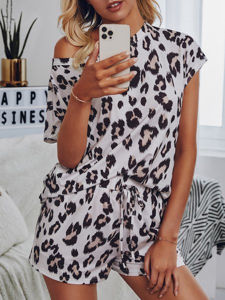 

Animal Casual Set, White, Two-piece Set