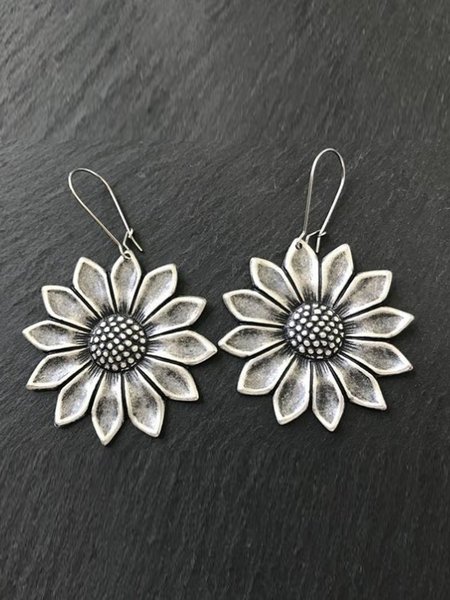 

Alloy Earrings, Silver, Earrings