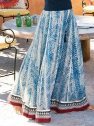 

Vintage Cotton-Blend Pants, Blue, Pants