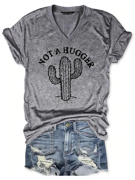 

Not A Hugger Tee, Gray, T-shirts