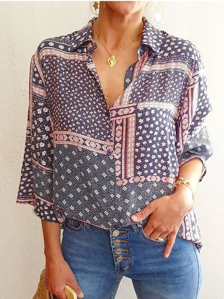 

Tribale 3/4 Manica Vacanza Camicie & Top, Come immagine, Blouses & Shirts
