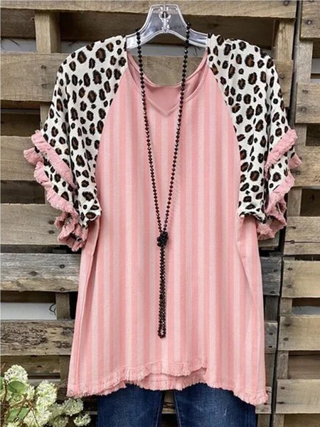 

Printed Short Sleeve Vintage Shirts & Tops, Pink, Blouses & Shirts