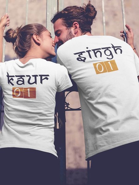 

Singh/Kaur 01 – Couple T-shirt, White, Couple T-shirts