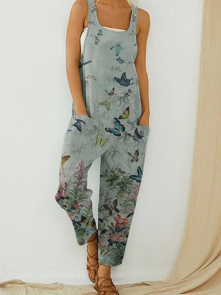 

Printed Pants, Blue, Jumpsuits & Rompers