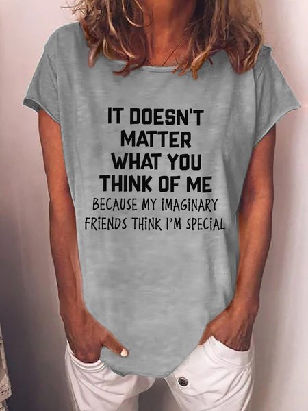 

It Doesn't Matter What You Think Of Me Tee, Gray, T-shirts