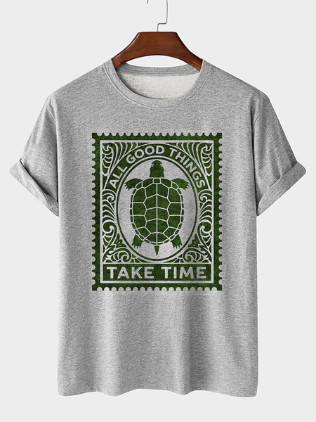 

Geometric Casual T-shirt, Gray, Men's t-shirts