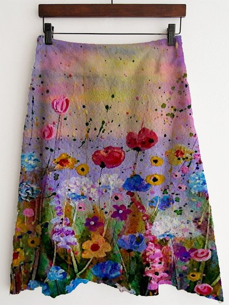 

Floral Cotton Skirt, Flower, Skirts