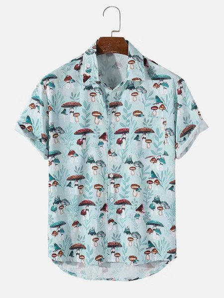 

Printed Basic Shirts & Tops, Blue, Shirts