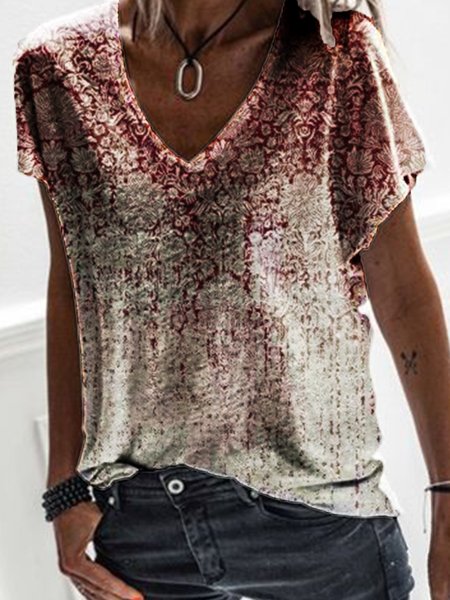 

Shift Cotton Short Sleeve Casual T-shirt, Image color, T-Shirts