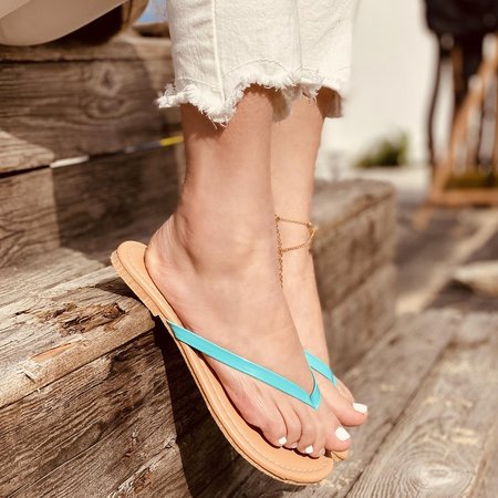 

Pelle Sandali, Celeste, Slippers