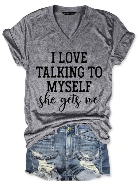 

I Love Talking to Myself Tee, Gray, T-shirts