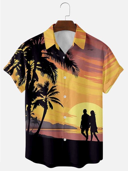 

Vintage Cotton-Blend Shirts & Tops, As picture, Short Sleeves Shirts