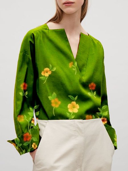 

Dritto Vintage Camicie & Top, Verde, Blouses & Shirts