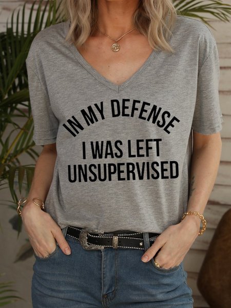 

In My Defense I Was Left Women's T-Shirt, Grey, T-shirts