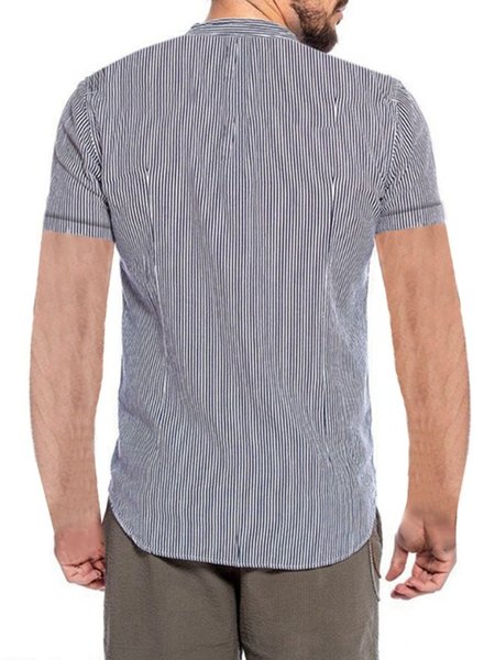 

Printed Stripes Shirts & Tops, Stripe-gray, Short Sleeves Shirts
