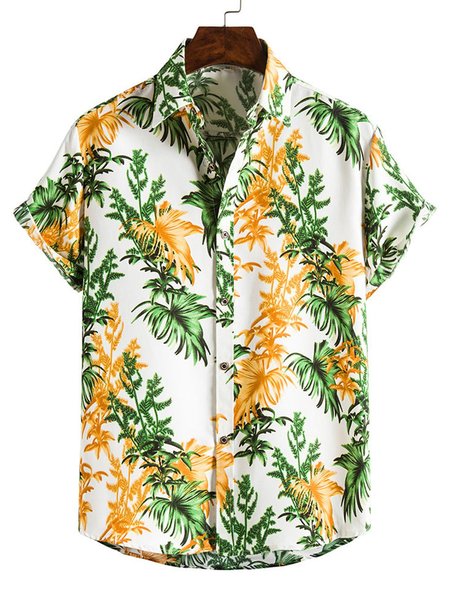 

Casual Leaves Shirts & Tops, White, Shirts
