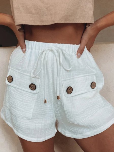 

Floreale Pantaloni, Bianco, Shorts