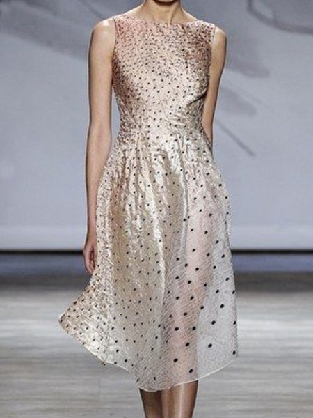 

Abito Girocollo Senza Maniche Vacanza, Albicocca, Dresses