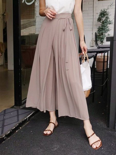 

Solido Casuale Vacanza Gonna, Rosa scuro, Skirts