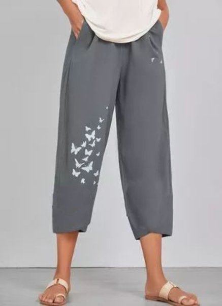 

Linen Pants, Gray, Pants