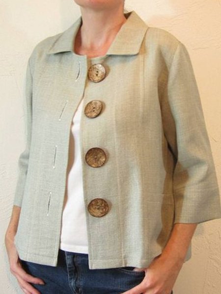 

Shift Vintage Jacket, Apricot, Linen Outerwears