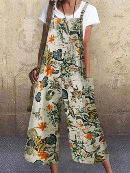 

Floreale Casuale Pezzi Interi, Cachi, Jumpsuits