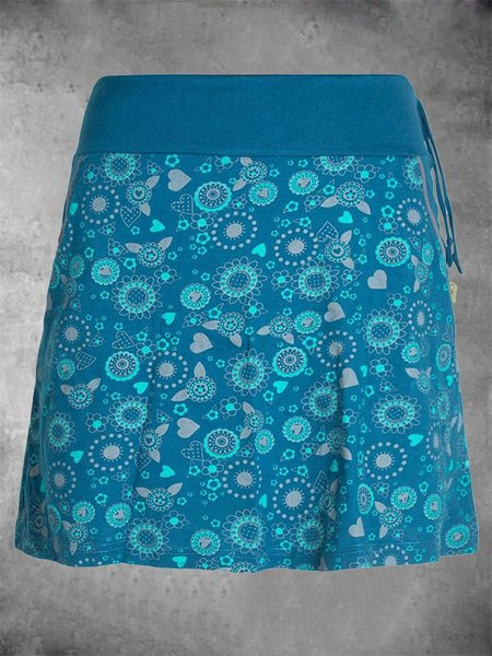 

Printed Cotton-Blend Casual Skirts, Blue, Auto-Clearance