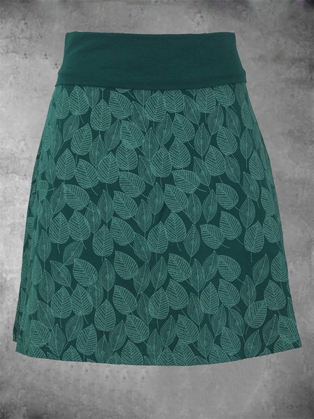 

Casuale Stampato Mini Gonna, Verde, Skirts