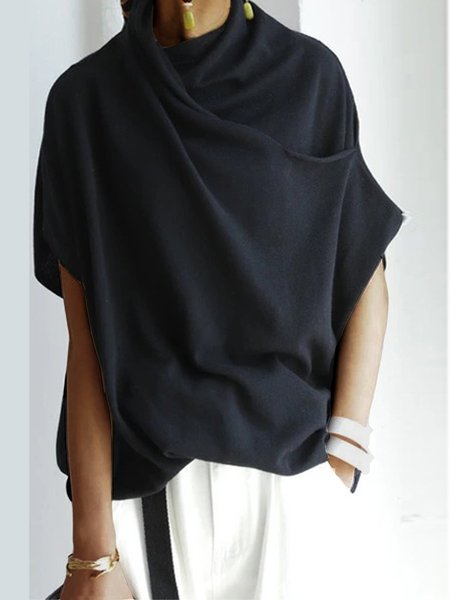 

Maniche Corte Incrociato Vintage Camicie & Top, Nero, Blouses & Shirts