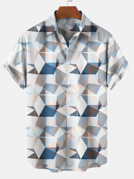 

Geometric Casual Shirts & Tops, Color, Men's Tops