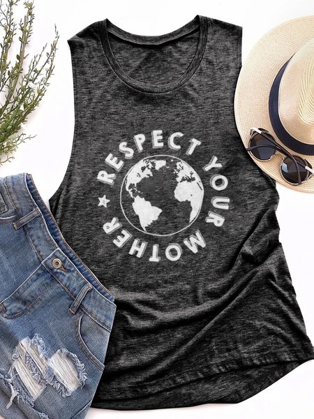 

Respect Your Mother Women's Sleeveless Shirt, Grey, Tank Tops