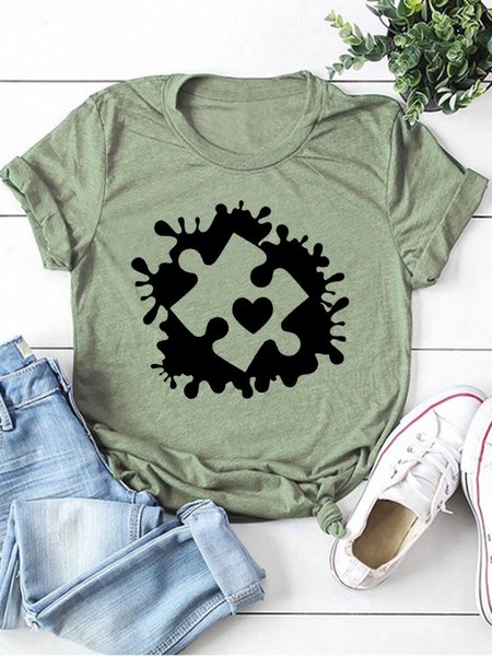 

Accept Adapt Advocate Autism Awareness Shirt Tee, Army green, Tops