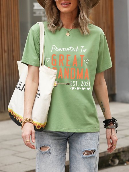 

Promoted To Great Grandma Est. 2021 Flower Boho Arrow Graphic Tee, Olive green, T-shirts