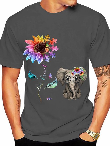 

Be Kind Crew Neck Men Tee, Deep gray, T-shirts