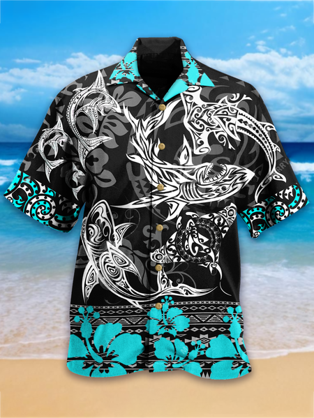 

Men's I left my heart in Hawaii Unisex Hawaiian Shirt, Black, Men's Floral shirt