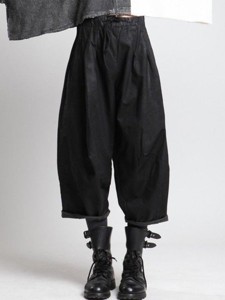 

Vintage Coulisse Dritto Pantaloni, Nero, Pants