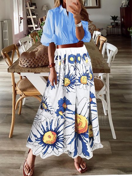 

Mini Gonna A-line Misto Cotone, Bianco, Dresses