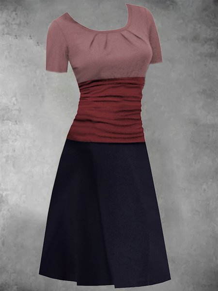 

Casual Crew Neck Knitting Dress, Color, Mini Dresses