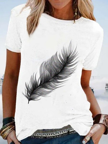 

Maniche Corte Casuale Camicie & Top, Bianco, Tops