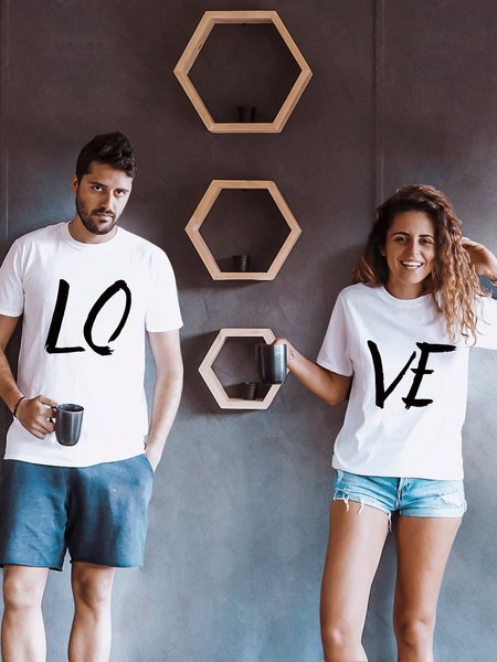 

LOVE Couples shirts, White, Couple T-shirts