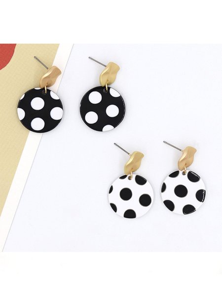 

Alloy Earrings, White, Earrings